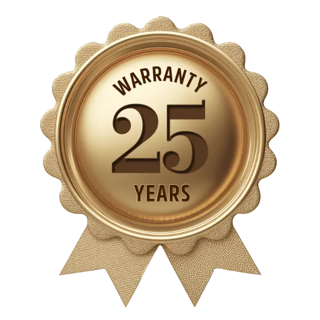 25 Years Warranty Badge